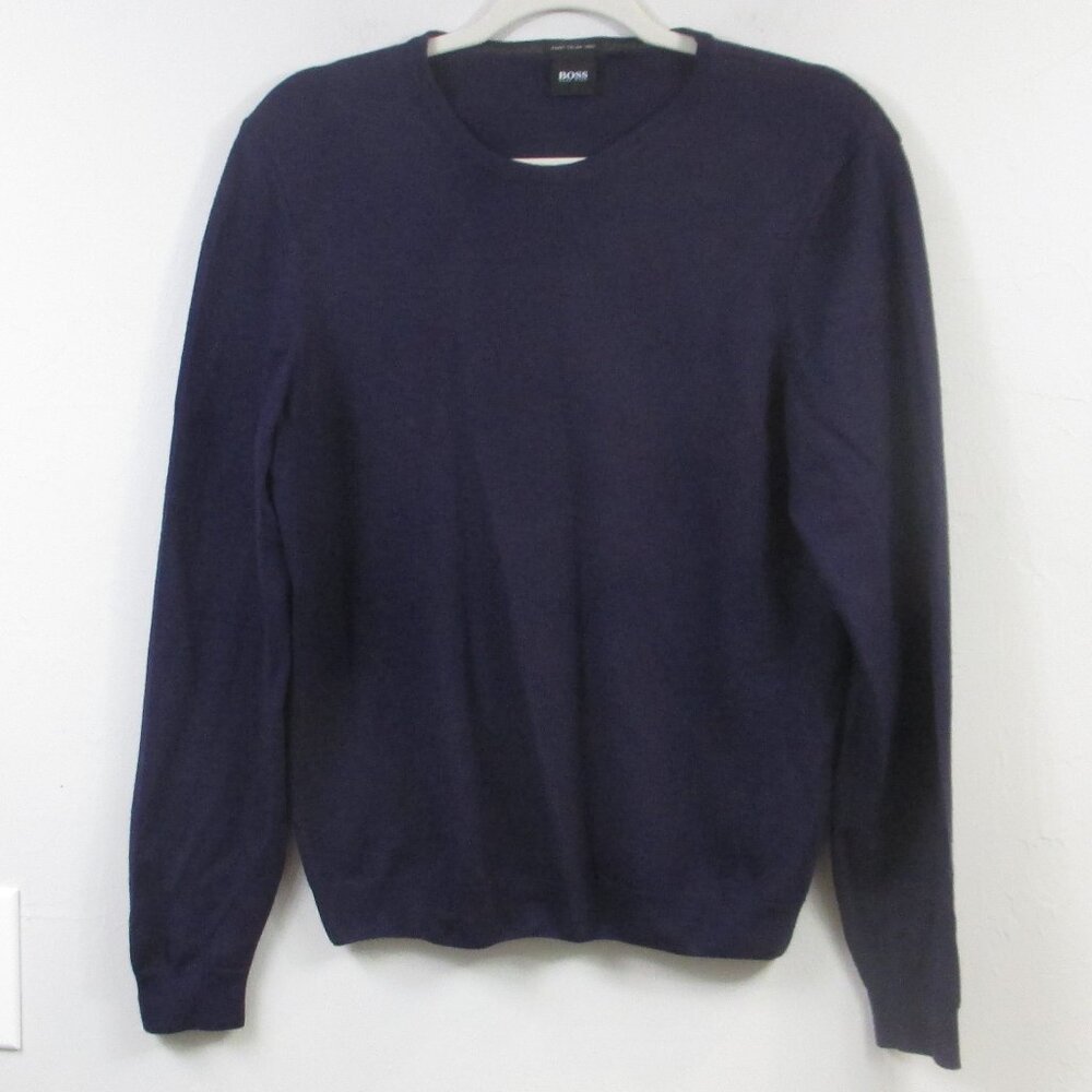 Boss Hugo Boss Sweater Virgin Wool Blend Purple Size S Men’s Classic